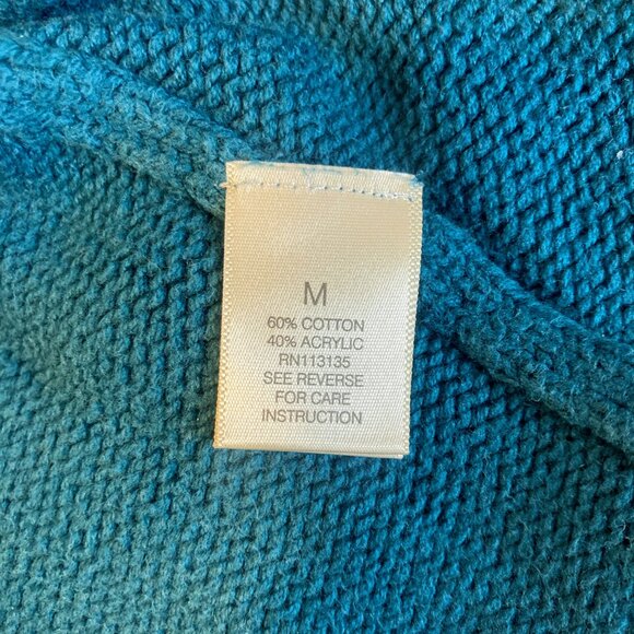 Soft Leo and Nicole open-front cardigan, teal, size M - Picture 4 of 5